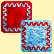 Set of 2 Wavy Marble Coasters