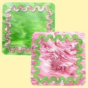 Set of 2 Wavy Marble Coasters