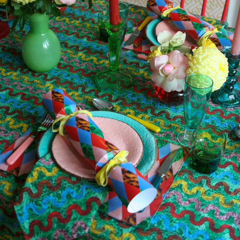 Marble Rainbow Wave Tablecloth